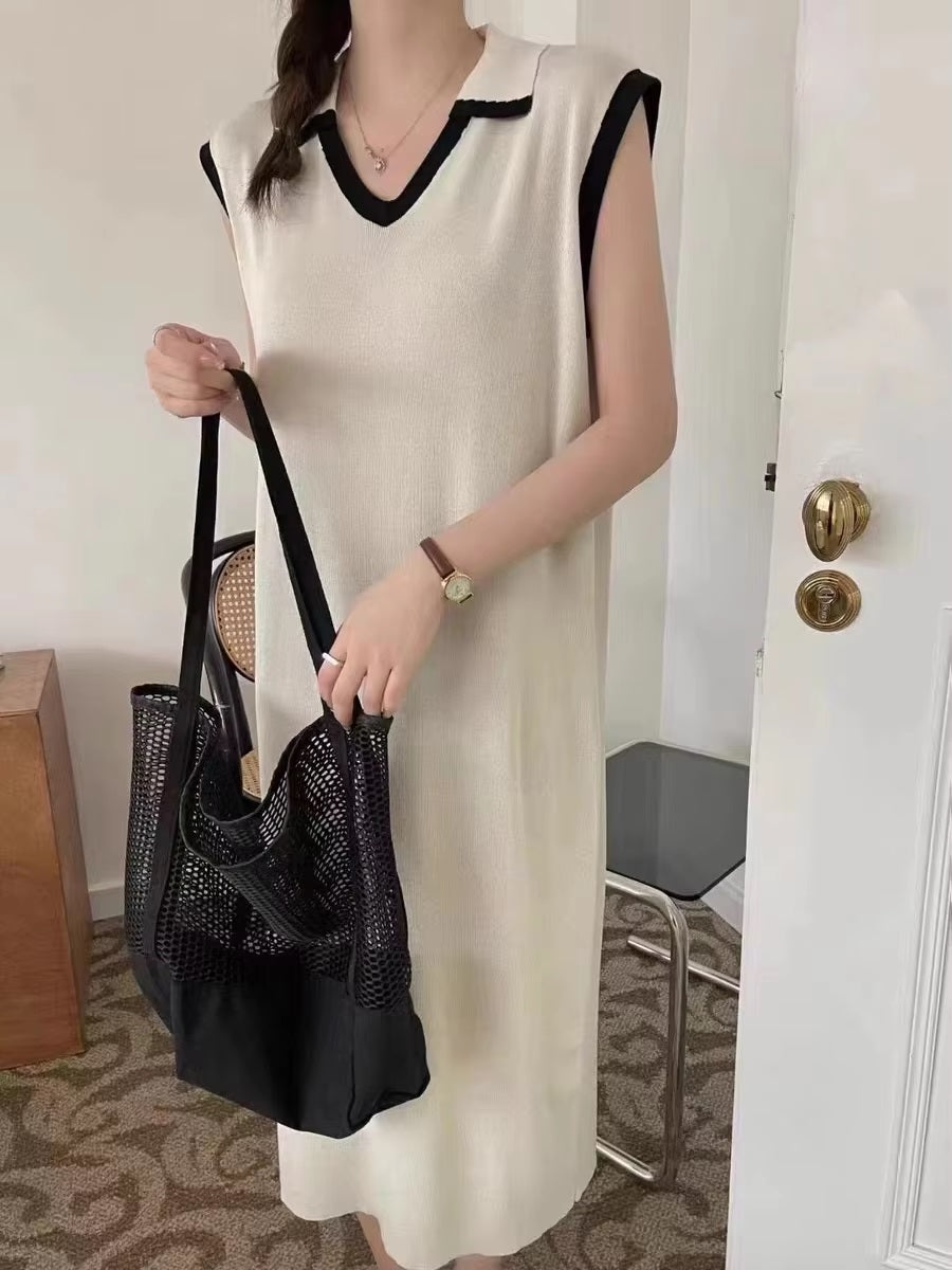 Long Vestido Vintage Beach Bodycon Prom Robe Knitted Slim Dress