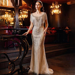Luxury Beading Tassel Evening Dresses