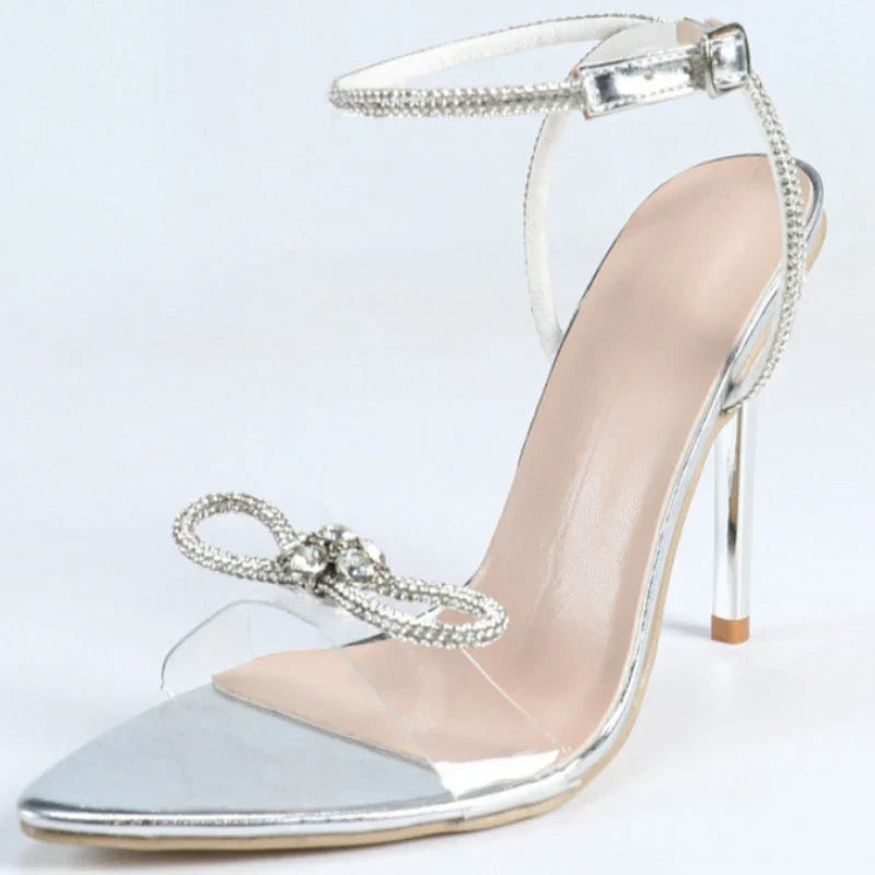 Luxury Crystal Bow Super High Heel