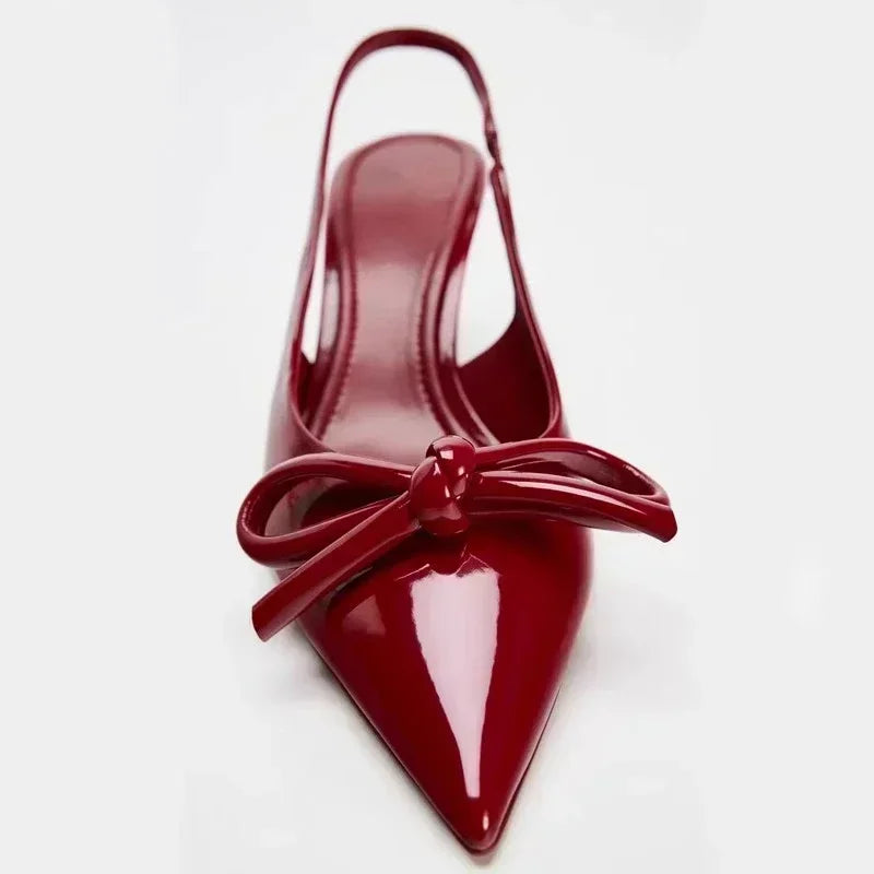 Luxury Designer Red Bow High Heel