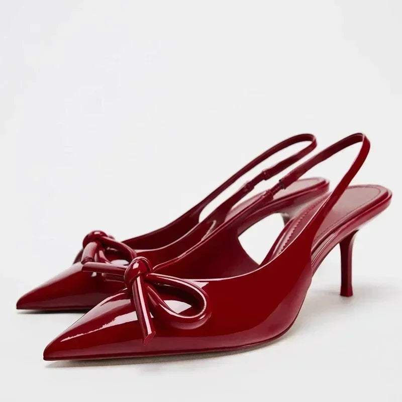 Luxury Designer Red Bow High Heel