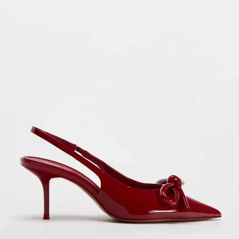 Luxury Designer Red Bow High Heel