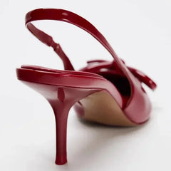 Luxury Designer Red Bow High Heel