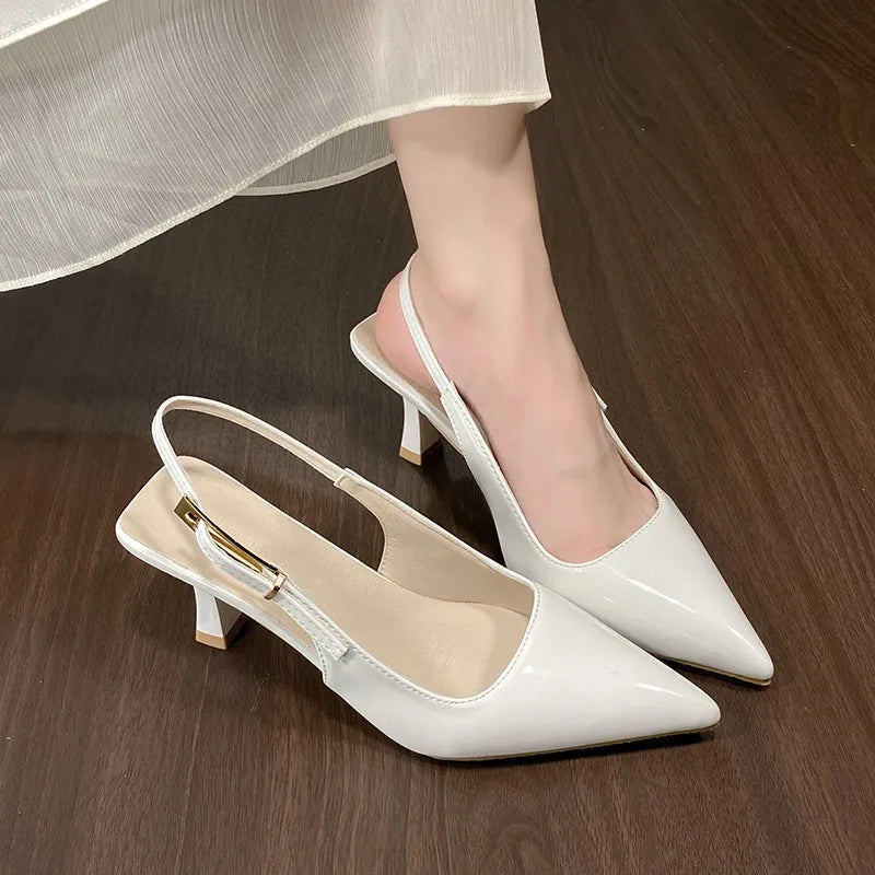 Luxury Designer Sandals Pointed Toe Singbacks Shoes