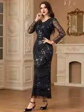 Luxury Elaborate Sequin Ankle-Length Beaded Prom Maxi Dresses