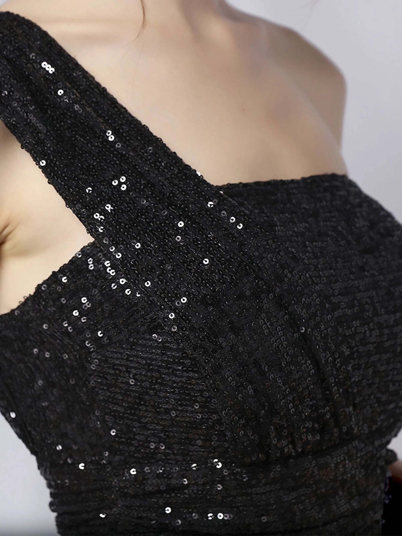 Luxury Elegant Backless Sequin Birthday Party Mini Dress
