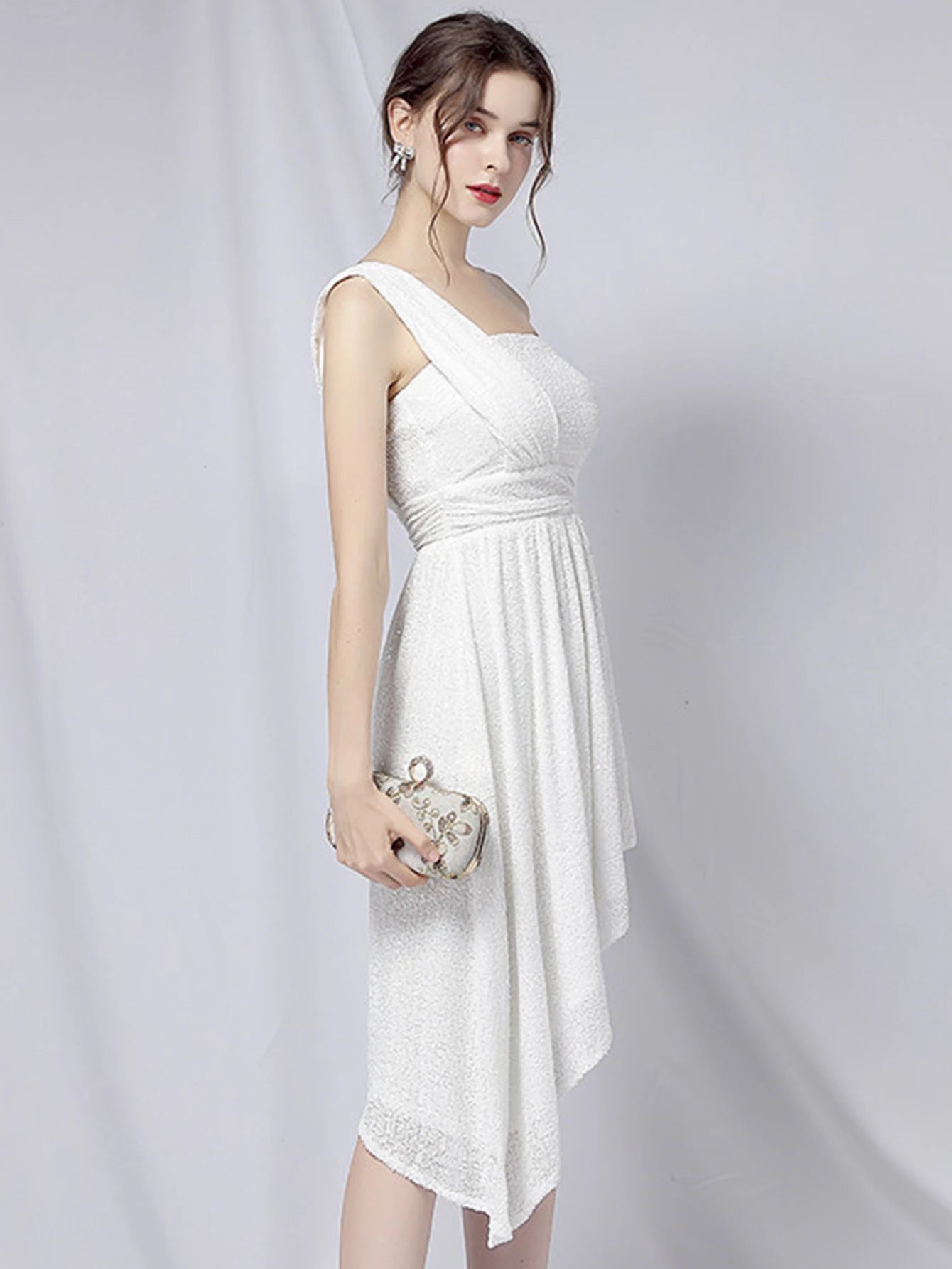 Luxury Elegant Backless Sequin Birthday Party Mini Dress