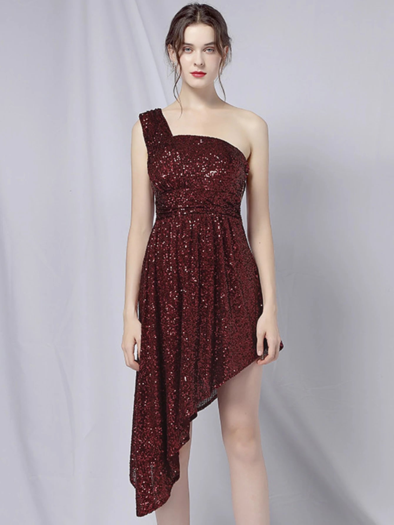 Luxury Elegant Backless Sequin Birthday Party Mini Dress