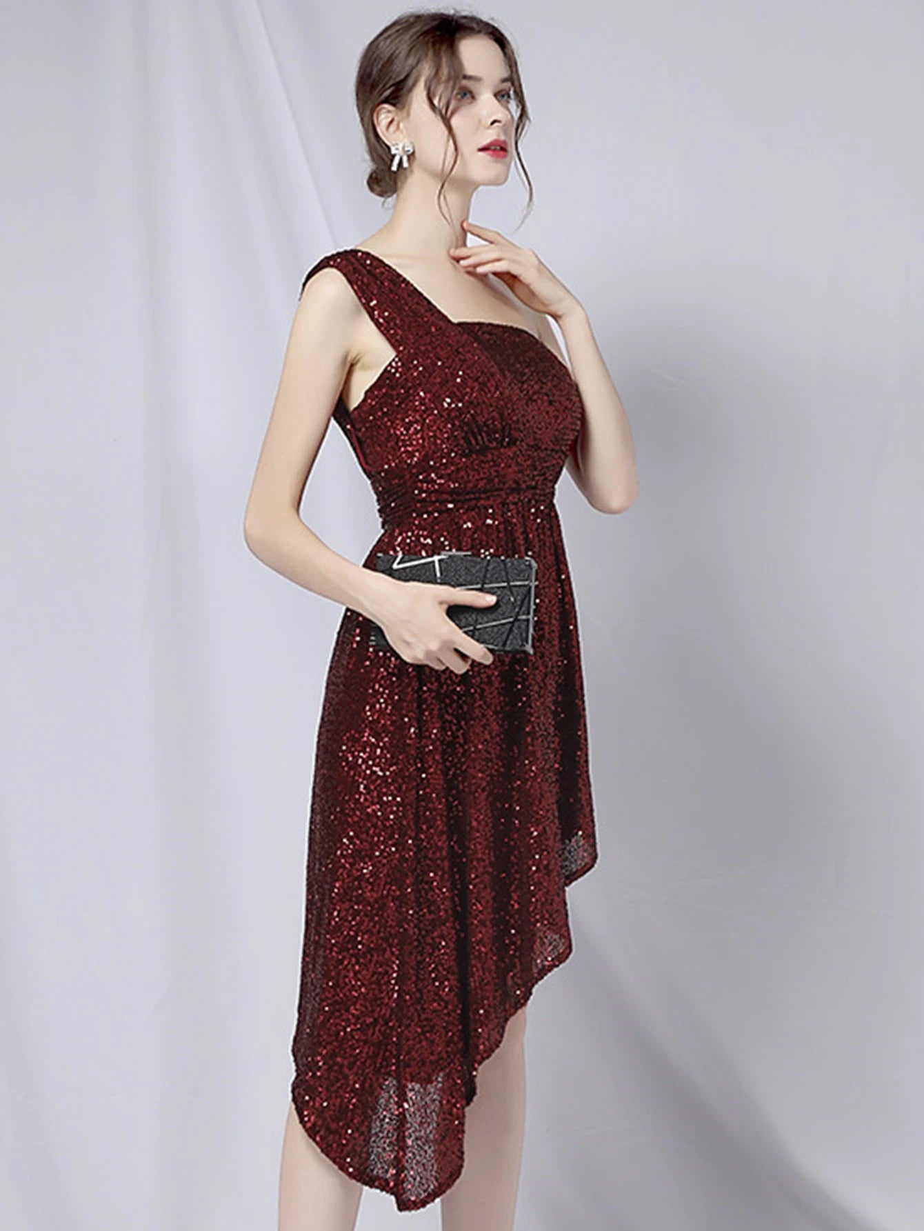 Luxury Elegant Backless Sequin Birthday Party Mini Dress