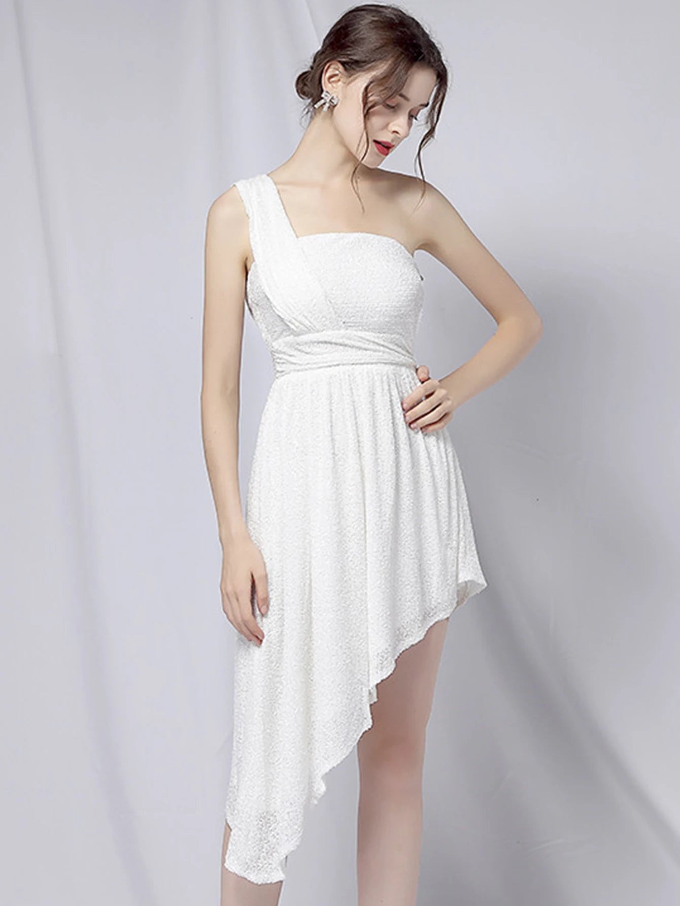 Luxury Elegant Backless Sequin Birthday Party Mini Dress