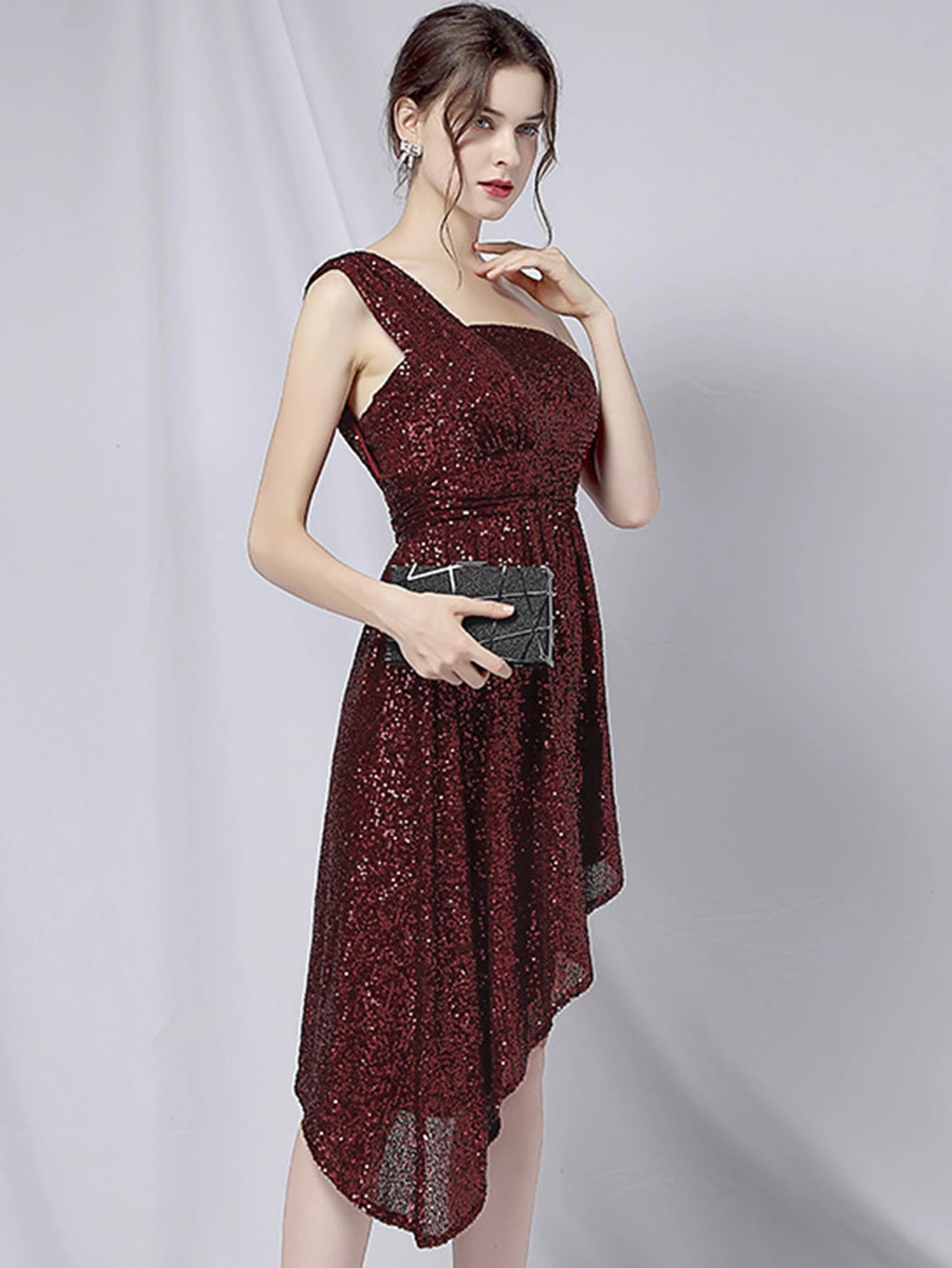 Luxury Elegant Backless Sequin Birthday Party Mini Dress