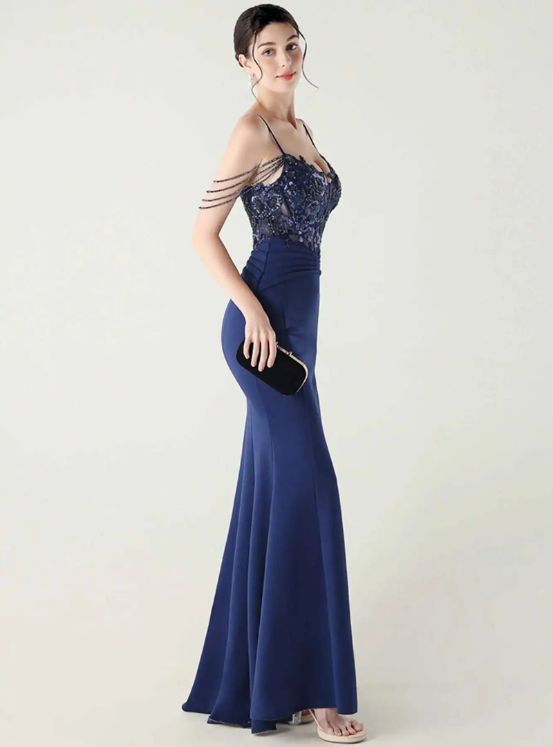 Luxury Elegant Backless Sleeveless  Erotic Vestidos Split Prom Party long Dresses