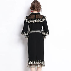 Luxury Embroidery Vintage Designer Party Dress