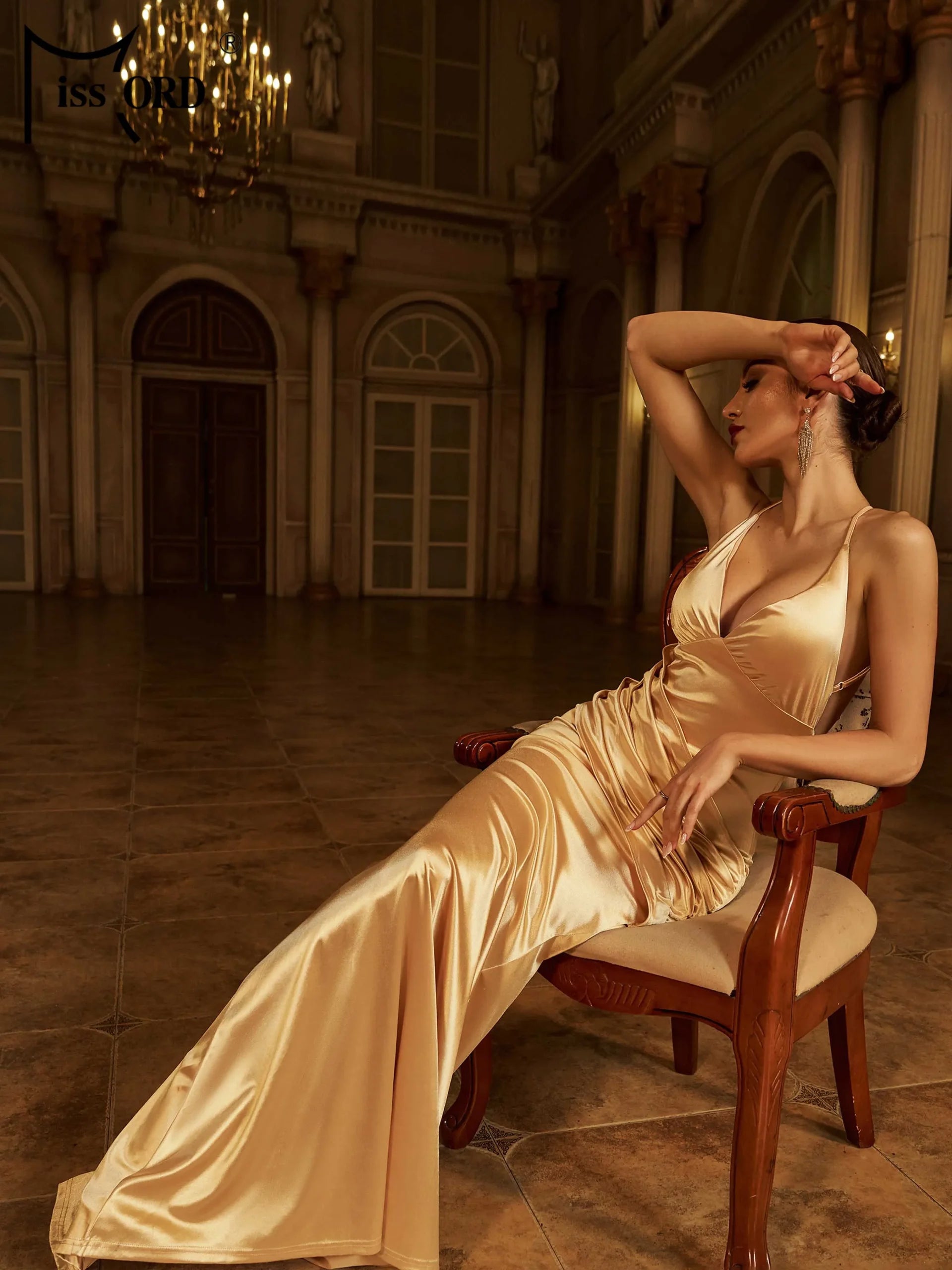 Luxury High Quality Spaghetti Backless Mermaid Evening Birthday Party Gown