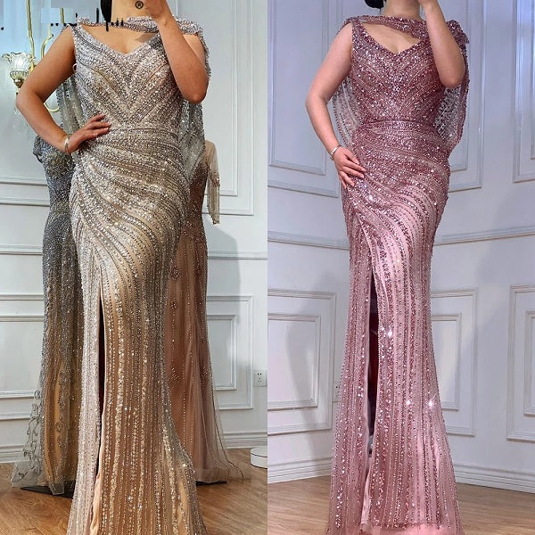 Luxury Mermaid Beading Elegant Evening Dresses