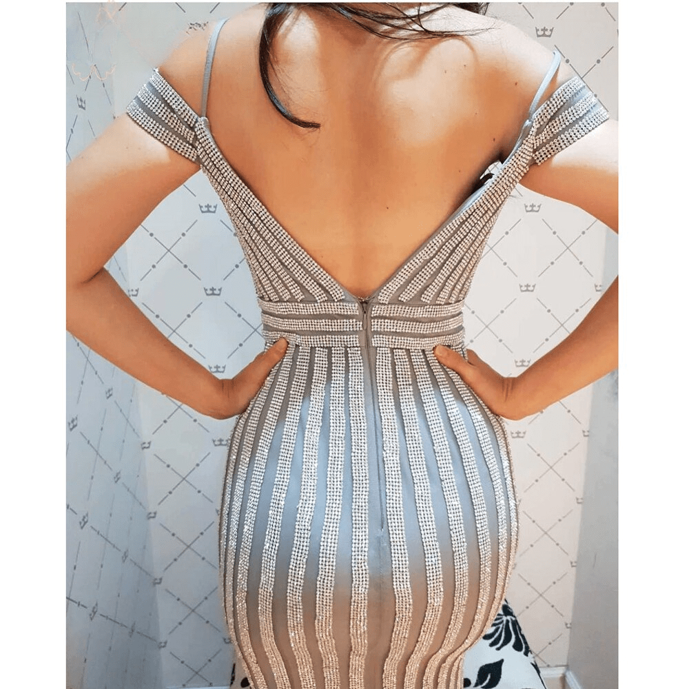 Luxury Off the Shoulder Evening Night Party Dress