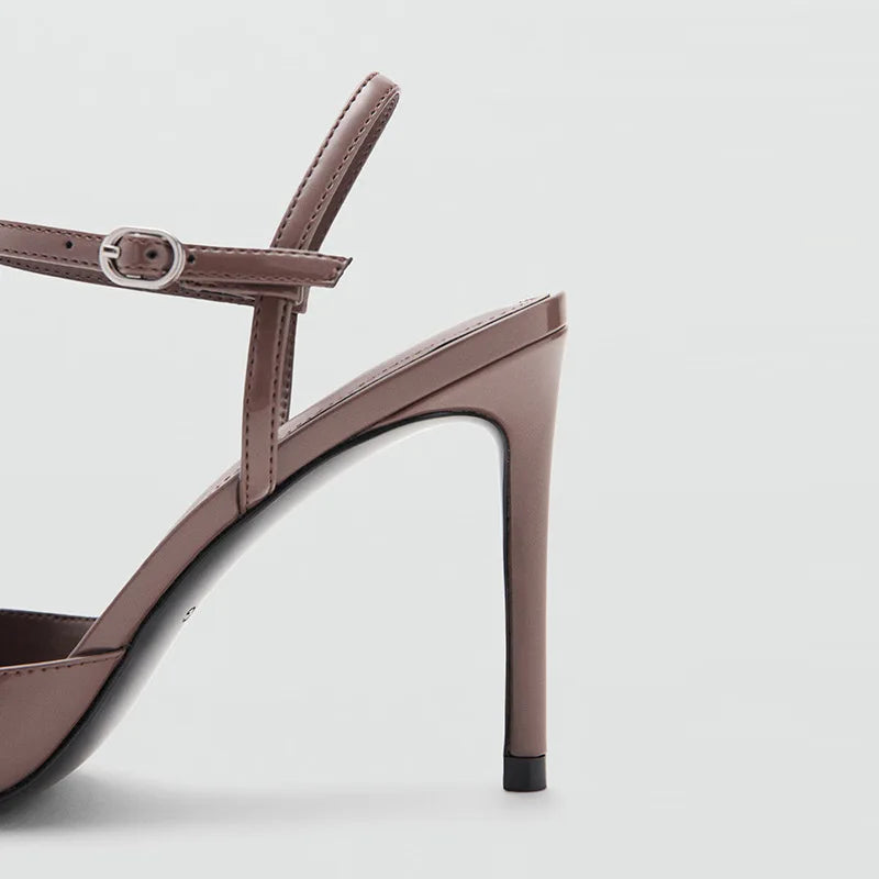 Luxury Patent Leather Ankle-Strap High Heel