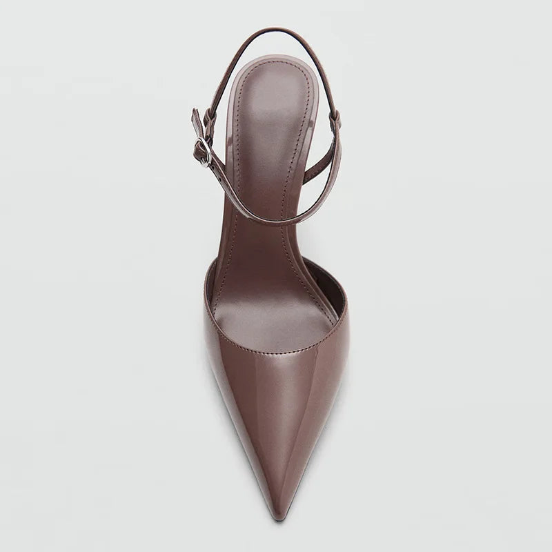 Luxury Patent Leather Ankle-Strap High Heel
