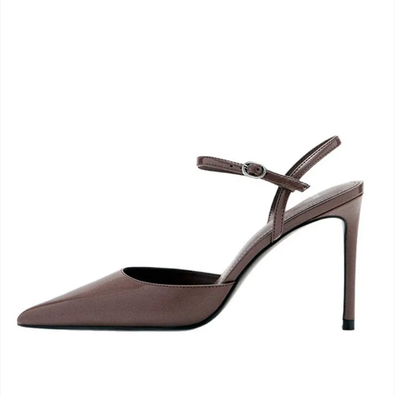 Luxury Patent Leather Ankle-Strap High Heel