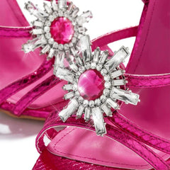 Luxury Pointed Toe Rhinestone Heel