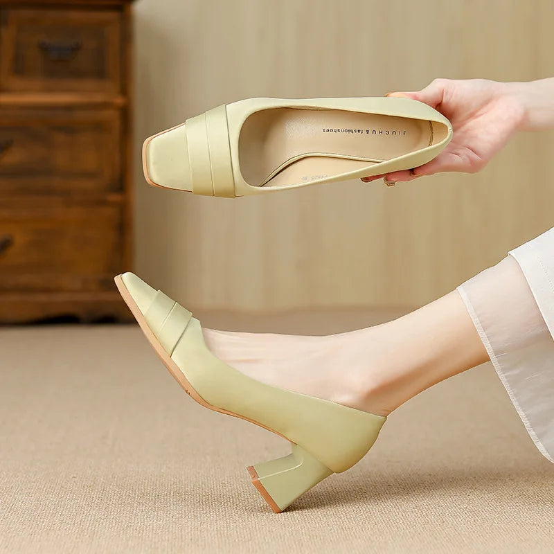 Luxury Satin Chunky Heel