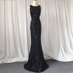 Luxury Sequined Maxi Celebrity Evening Runway Party Dress