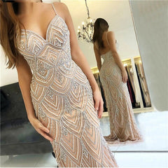 Luxury Mermaid Diamond Beading Evening Dresses