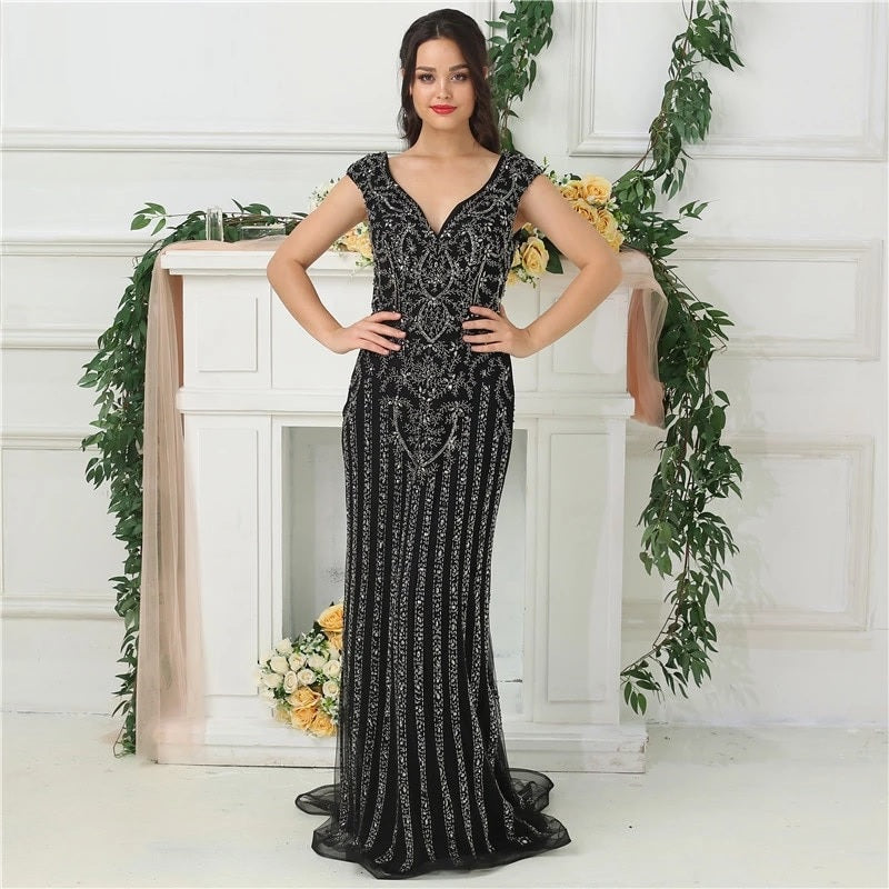 Luxury Mermaid Diamond Sequined Party Dress