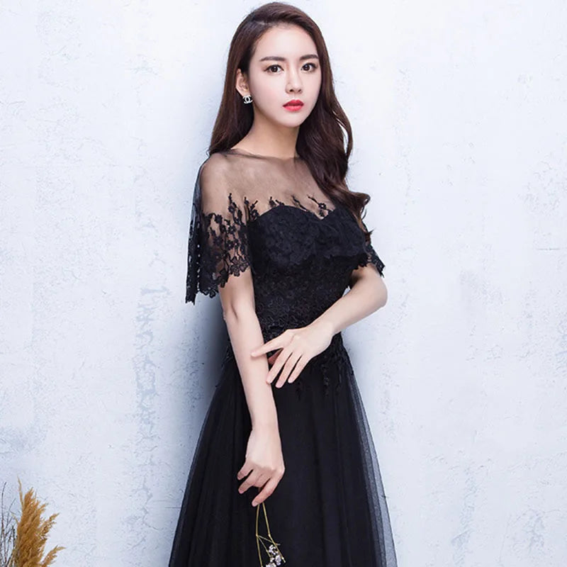 Luxury Short Sleeve O-Neck Sequin Banquet Embroidery Evening Maxi Dress