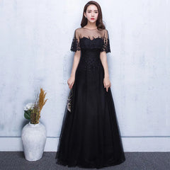 Luxury Short Sleeve O-Neck Sequin Banquet Embroidery Evening Maxi Dress