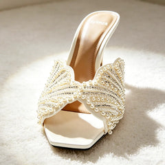 Luxury String Bead Detail Heel