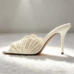 Luxury String Bead Detail Heel