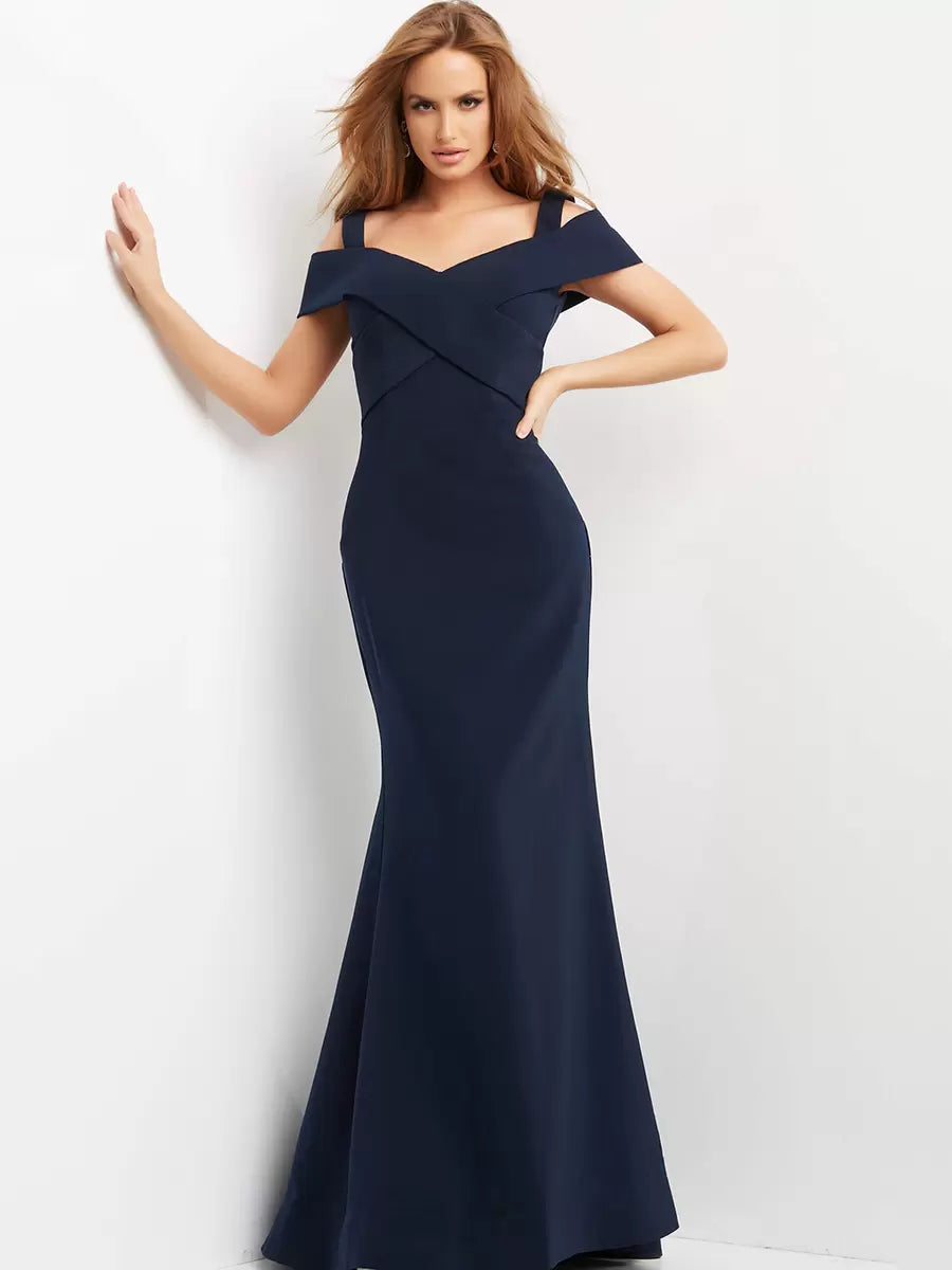 Luxuryt Floor-Length Short Sleeves Zipper Satin Fabric Formal Dresses