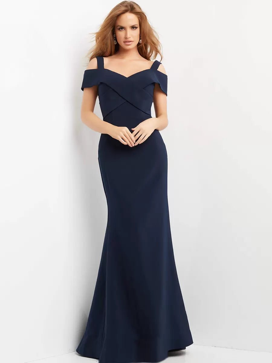 Luxuryt Floor-Length Short Sleeves Zipper Satin Fabric Formal Dresses