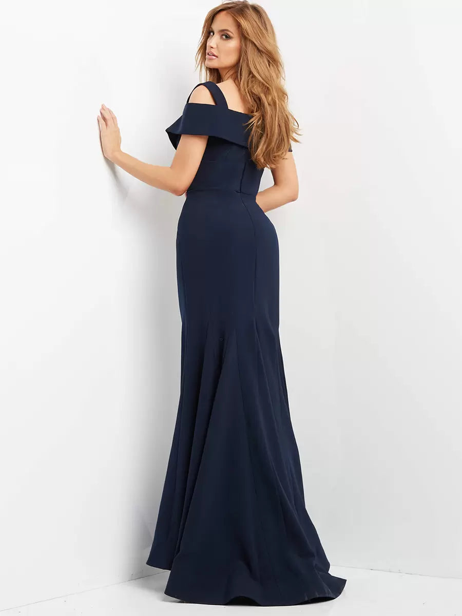 Luxuryt Floor-Length Short Sleeves Zipper Satin Fabric Formal Dresses