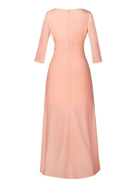Maxi Dress Long Prom Dress Long Sleeve Wrap Party Dress