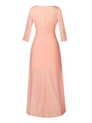 Maxi Dress Long Prom Dress Long Sleeve Wrap Party Dress