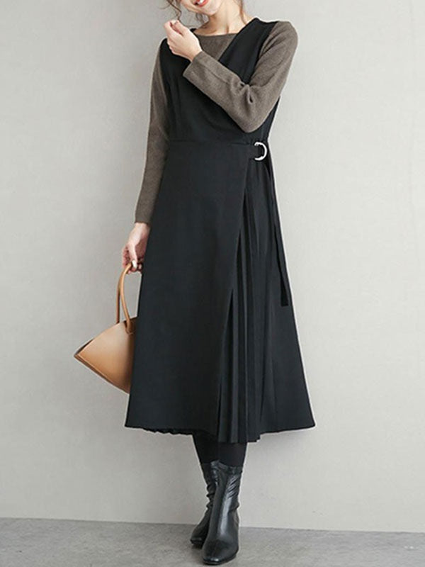 Maxi Dress V-Neck Polyester Casual Asymmetrical Floor Length Dress