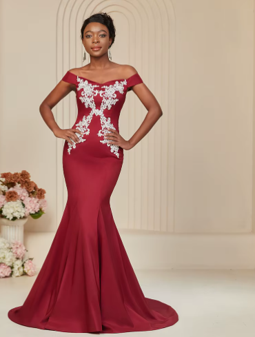 Mermaid Bodice Strappy Back Sophisticated Bespoke Evening Maxi Dresses