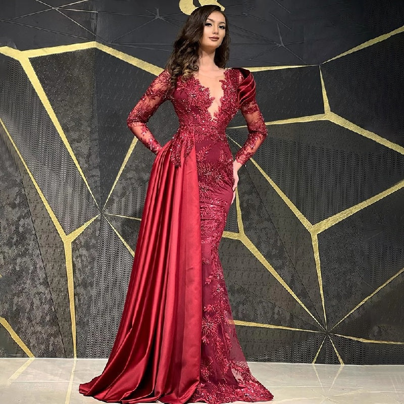 Mermaid Elegant Beaded Evening Party Dresses