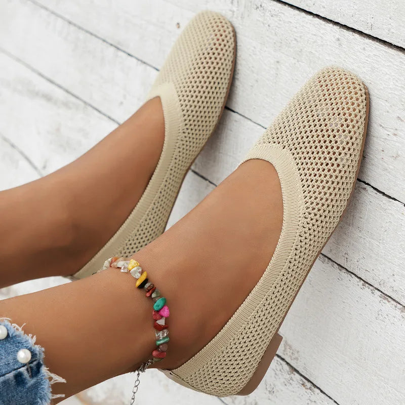 Mesh Knitting Loafers Shoes