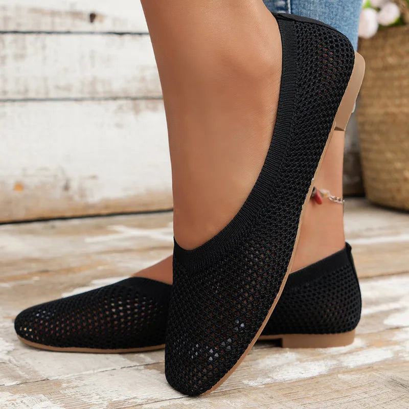 Mesh Knitting Loafers Shoes