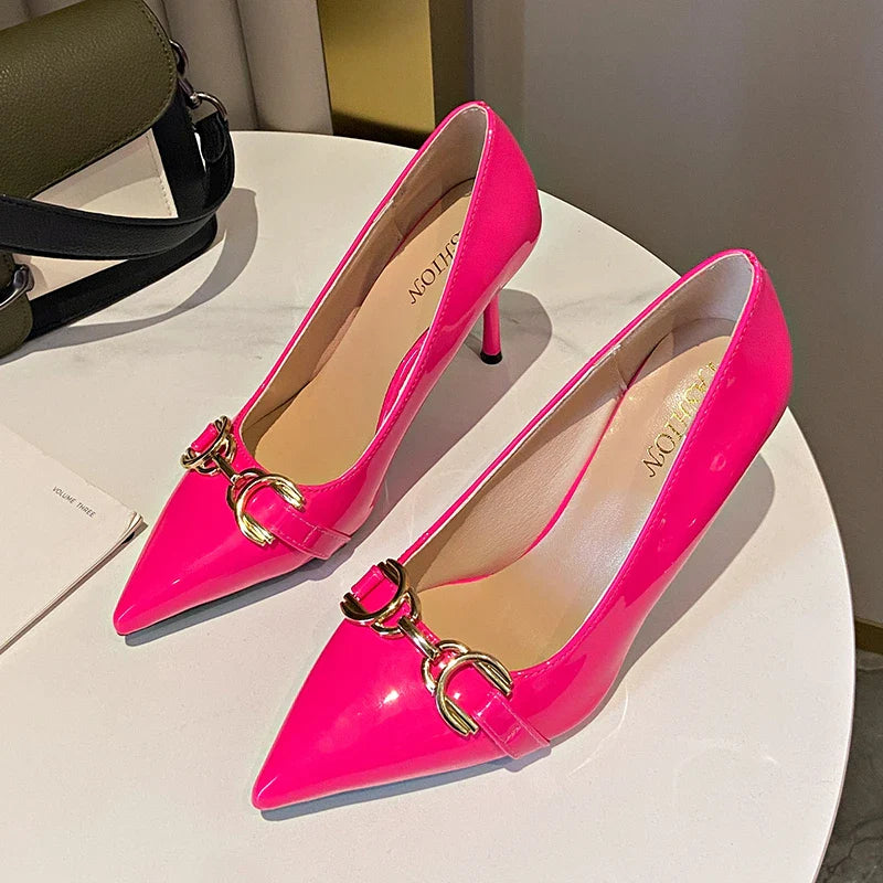 Metal Belt Buckle Shoes