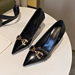Metal Belt Buckle Shoes