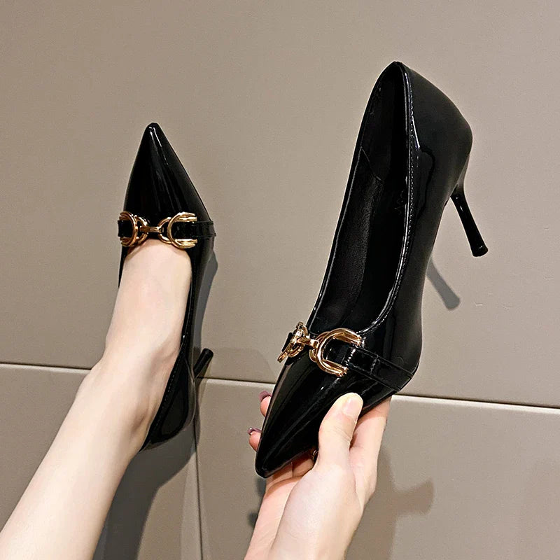 Metal Belt Buckle Shoes