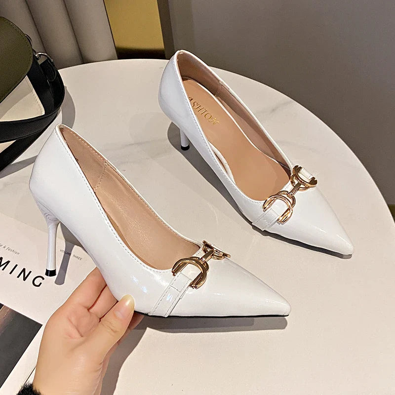 Metal Belt Buckle Shoes