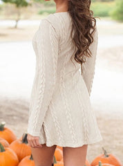 Neutral Tones Short Dress Sweater