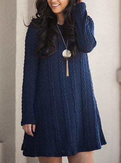 Neutral Tones Short Dress Sweater