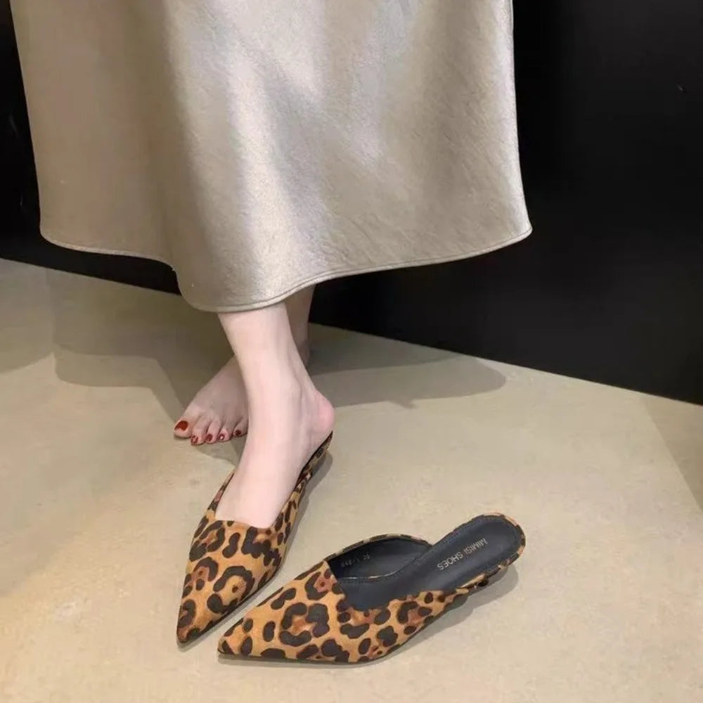 Baotou Shallow Toe Baotou Half-slipper Low Heel