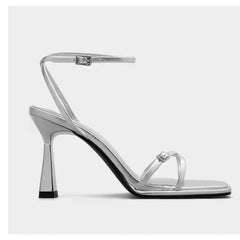 Black Open Toe Pure Color High Heel